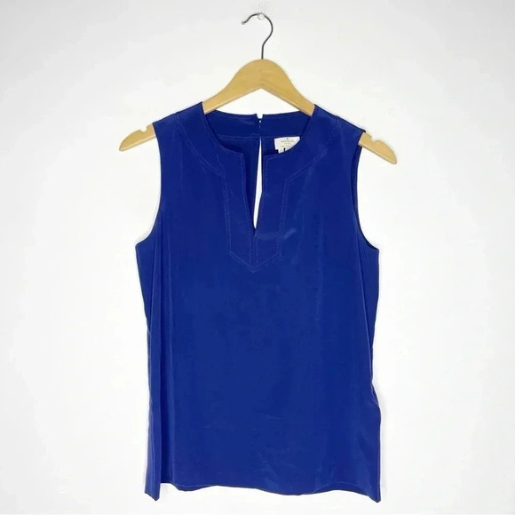 Kate Spade Gemma Sleeveless Silk Tank Blouse Size 4 - Picture 2 of 6